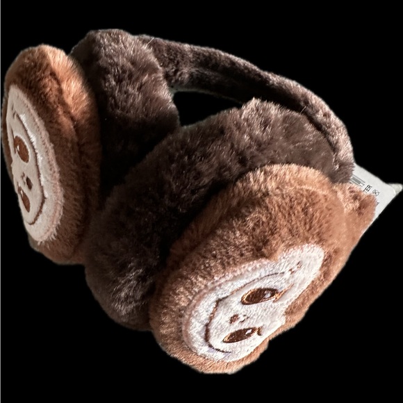 Brown Labubu Style Monster Rabbit Fluffy Earmuffs - Picture 5 of 5